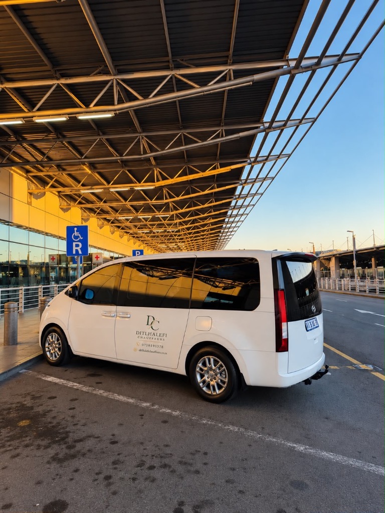 Ditlhalefi Private Chauffeur and Vehicle at Airport Terminal