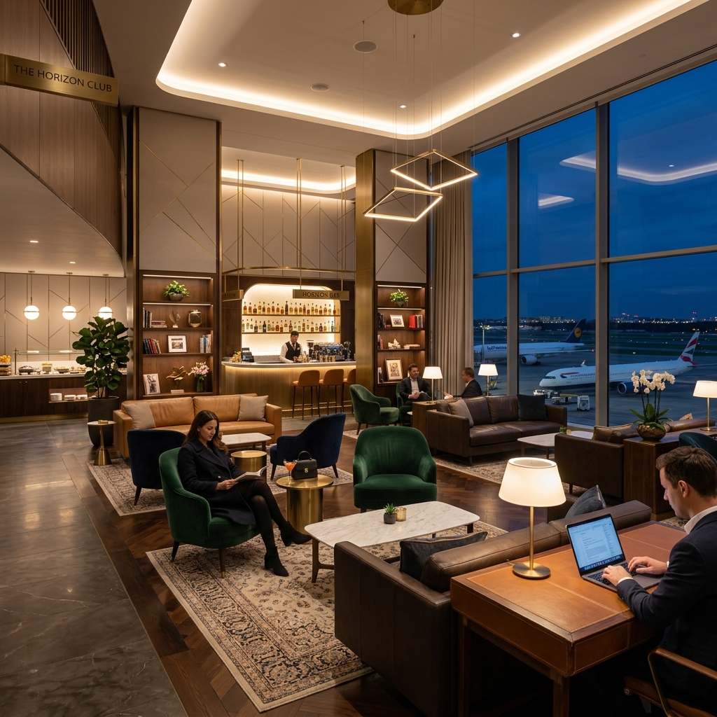 Luxury airport lounge